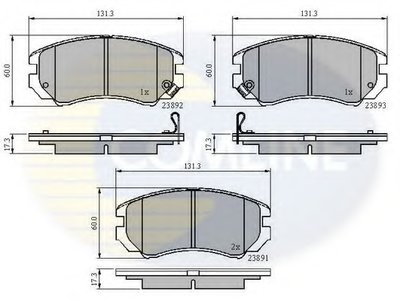 CBP31196 COMLINE Комплект тормозных колодок, дисковый тормоз