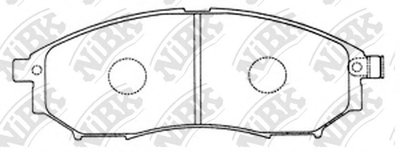 PN2444 NIBK Комплект тормозных колодок, дисковый тормоз