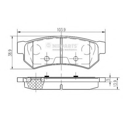 N3610907 NIPPARTS Комплект тормозных колодок, дисковый тормоз