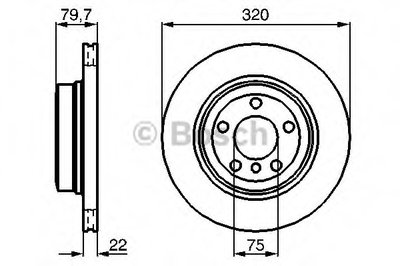 0986479166 BOSCH Тормозной диск