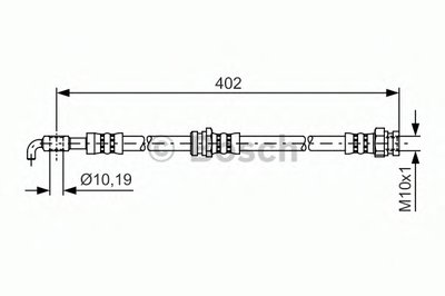 1987481445 BOSCH Тормозной шланг
