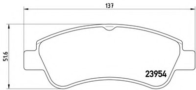 P61066 BREMBO Комплект тормозных колодок, дисковый тормоз