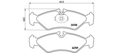 P50081 BREMBO Комплект тормозных колодок, дисковый тормоз