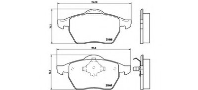 P85039 BREMBO Комплект тормозных колодок, дисковый тормоз