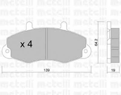 2201940 METELLI Комплект тормозных колодок, дисковый тормоз