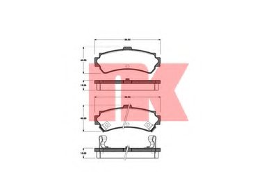 222245 NK Комплект тормозных колодок, дисковый тормоз