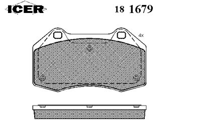 181679 ICER Комплект тормозных колодок, дисковый тормоз