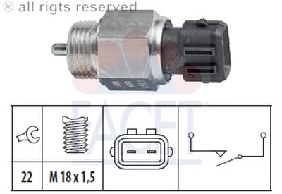 76126 FACET Выключатель, фара заднего хода
