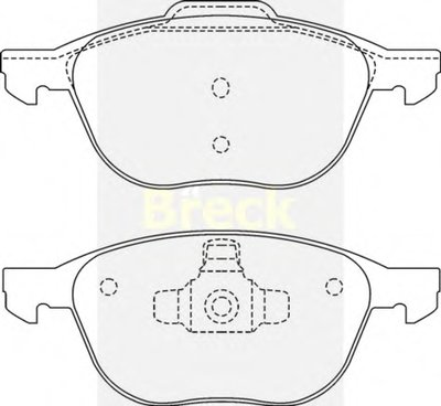 Комплект тормозных колодок, дисковый тормоз BRECK купить