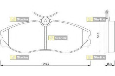 BDS257 STARLINE Комплект тормозных колодок, дисковый тормоз