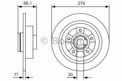 0986479009 BOSCH Тормозной диск