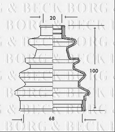 Пыльник, приводной вал BORG & BECK купить