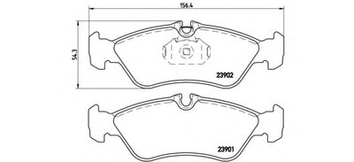 P50082 BREMBO Комплект тормозных колодок, дисковый тормоз