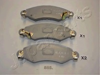 PA885AF JAPANPARTS Комплект тормозных колодок, дисковый тормоз