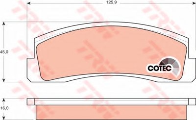 Комплект тормозных колодок, дисковый тормоз COTEC TRW купить