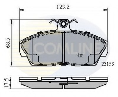 CBP0232 COMLINE Комплект тормозных колодок, дисковый тормоз