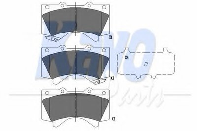 KBP9098 KAVO PARTS Комплект тормозных колодок, дисковый тормоз