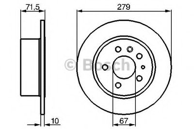 0986478199 BOSCH Тормозной диск