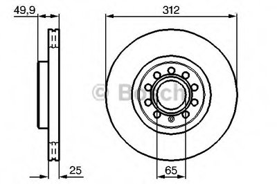 0986479058 BOSCH Тормозной диск