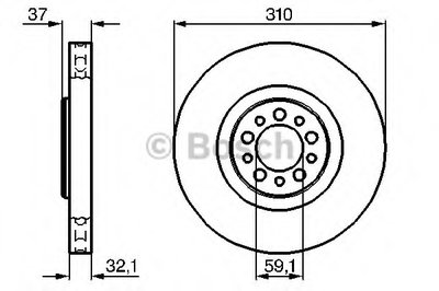 0986479168 BOSCH Тормозной диск