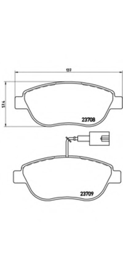 P23087 BREMBO Комплект тормозных колодок, дисковый тормоз