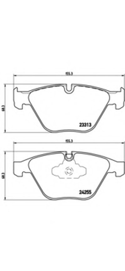 P06055 BREMBO Комплект тормозных колодок, дисковый тормоз