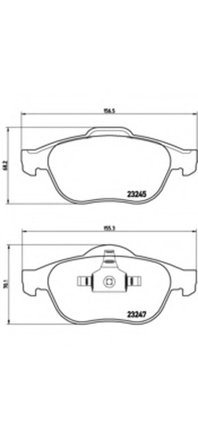 P68040 BREMBO Комплект тормозных колодок, дисковый тормоз