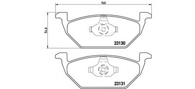 P85041 BREMBO Комплект тормозных колодок, дисковый тормоз