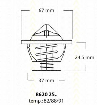 86202591 TRISCAN Термостат, охлаждающая жидкость