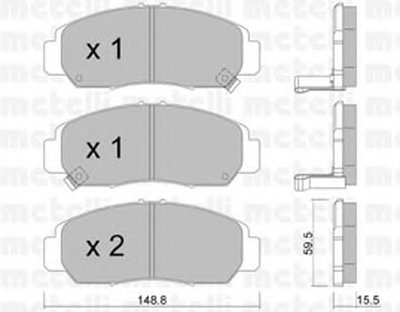 2204620 METELLI Комплект тормозных колодок, дисковый тормоз