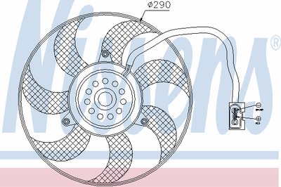 Вентилятор, охлаждение двигателя NISSENS купить