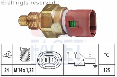 Датчик, температура охлаждающей жидкости FACET купить