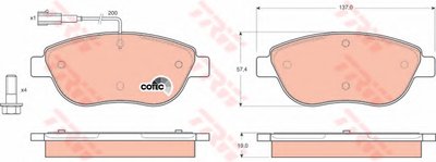 Комплект тормозных колодок, дисковый тормоз COTEC TRW купить