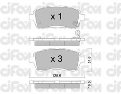 8227930 CIFAM Комплект тормозных колодок, дисковый тормоз