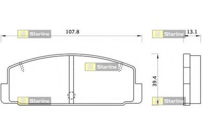 BDS262 STARLINE Комплект тормозных колодок, дисковый тормоз