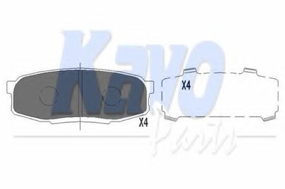 KBP9099 KAVO PARTS Комплект тормозных колодок, дисковый тормоз