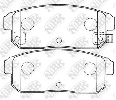 PN2467 NIBK Комплект тормозных колодок, дисковый тормоз