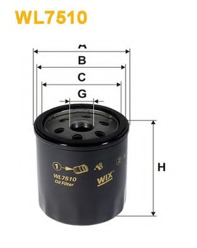 WL7510 WIX FILTERS Масляный фильтр