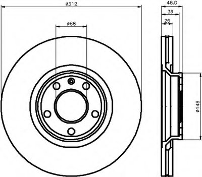 8DD355107521 HELLA PAGID Тормозной диск