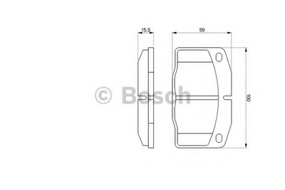 0986465141 BOSCH Комплект тормозных колодок, дисковый тормоз