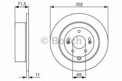 0986479509 BOSCH Тормозной диск