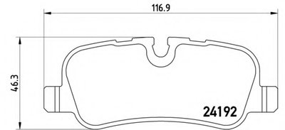 P44019 BREMBO Комплект тормозных колодок, дисковый тормоз