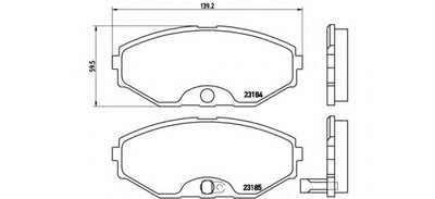 P56045 BREMBO Комплект тормозных колодок, дисковый тормоз