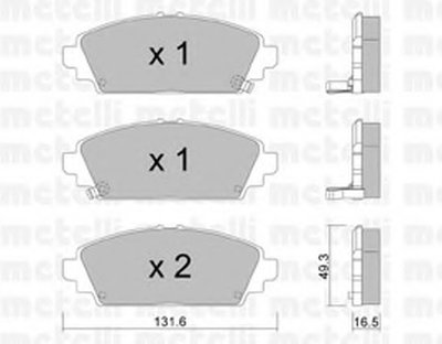 2204630 METELLI Комплект тормозных колодок, дисковый тормоз