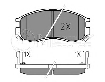 0252164716W MEYLE Комплект тормозных колодок, дисковый тормоз
