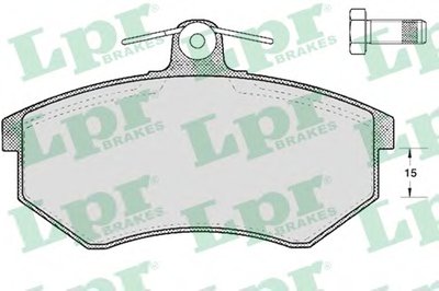 05P299 LPR Комплект тормозных колодок, дисковый тормоз