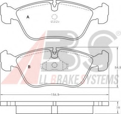 Комплект тормозных колодок, дисковый тормоз A.B.S. купить