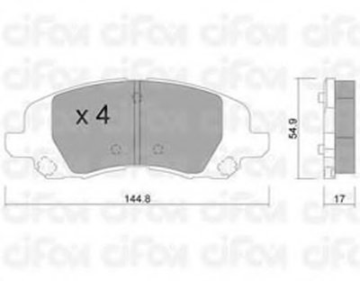 8228610 CIFAM Комплект тормозных колодок, дисковый тормоз