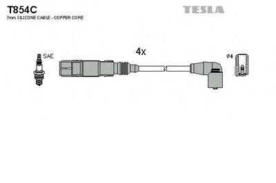 Комплект проводов зажигания original TESLA купить