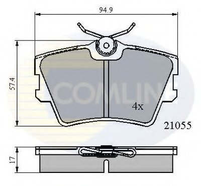 CBP0272 COMLINE Комплект тормозных колодок, дисковый тормоз